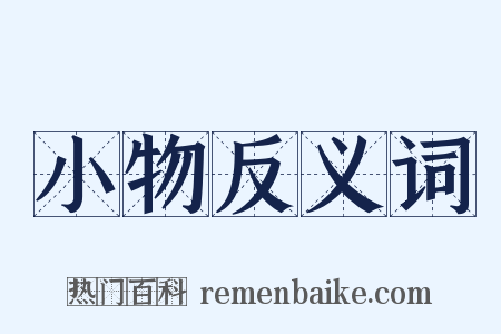 小物反义词是什么意思的图片